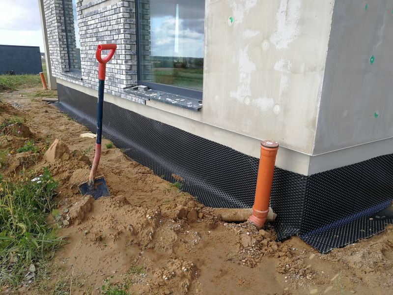 Foundation Drain Tile Setup