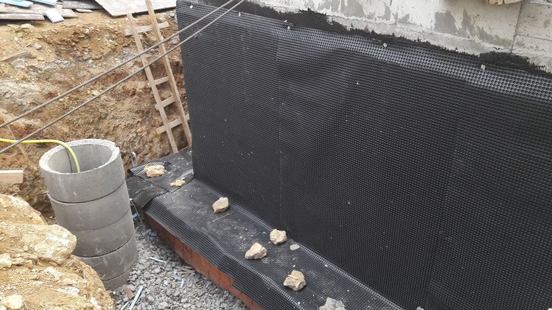 Waterproof Membrane on Foundation Wall